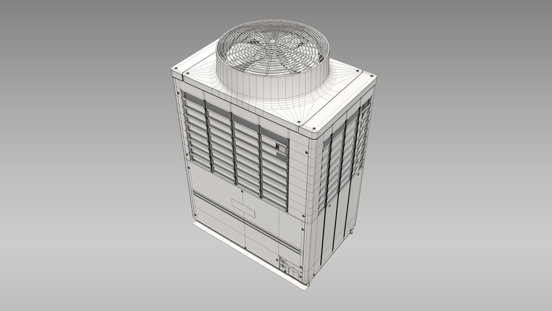14hp Toshiba Carrier VRF Heat Recovery Outdoor Unit Low-poly 3D model_13