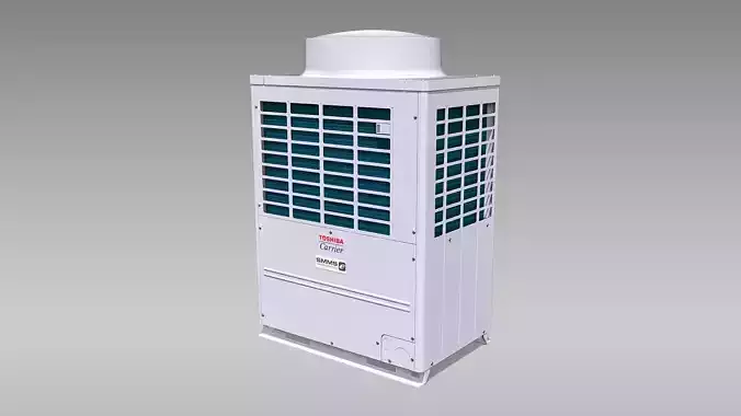 14hp Toshiba Carrier VRF Heat Recovery Outdoor Unit Low-poly 3D model