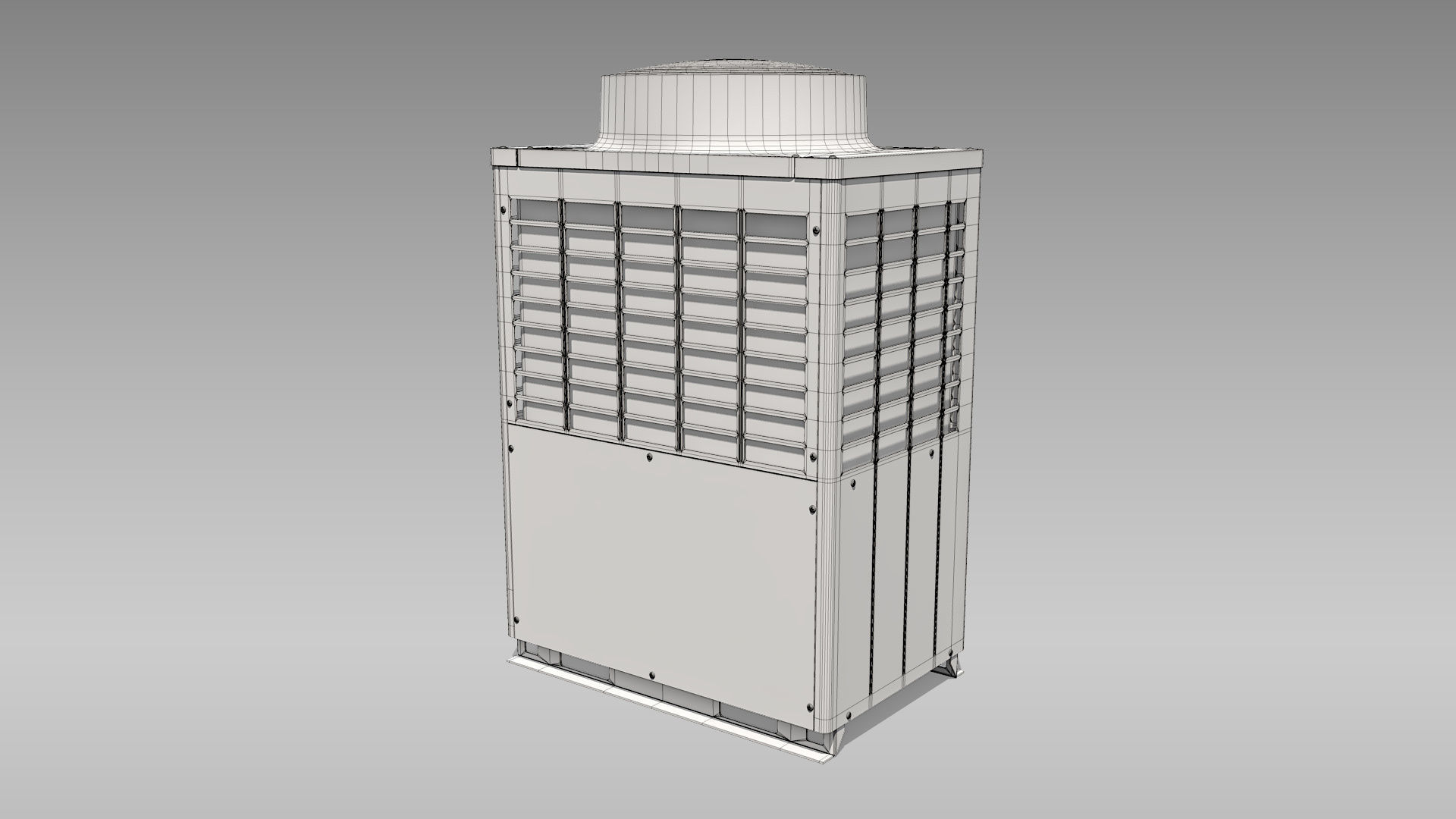 14hp Toshiba Carrier VRF Heat Recovery Outdoor Unit Low-poly 3D model_15