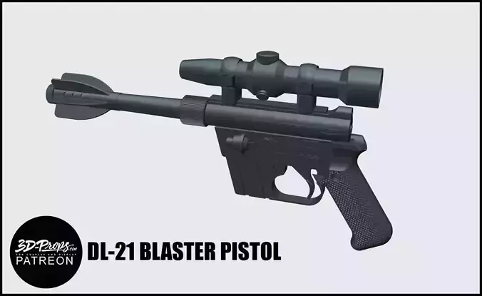 DL-21 Rebel  and Dengar Blaster 3D print model