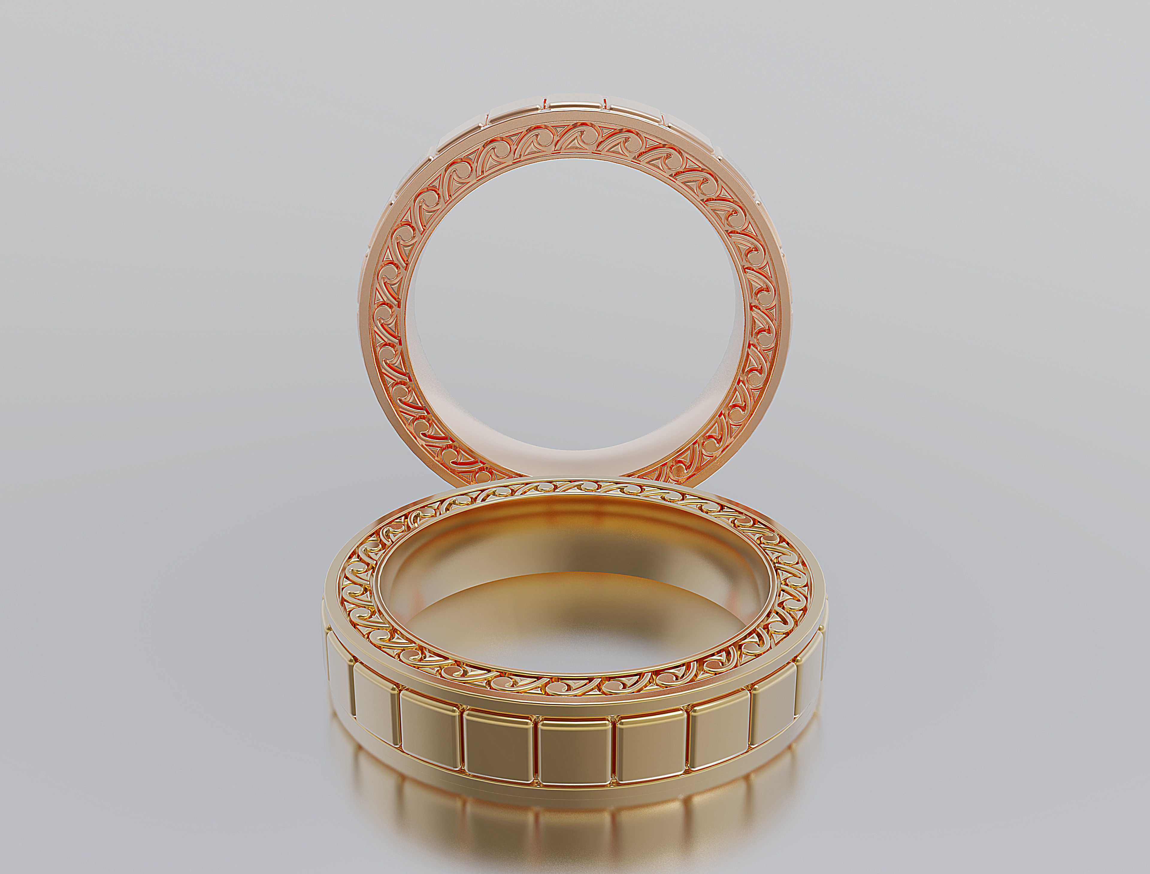 Wedding Ring 3D print model_1