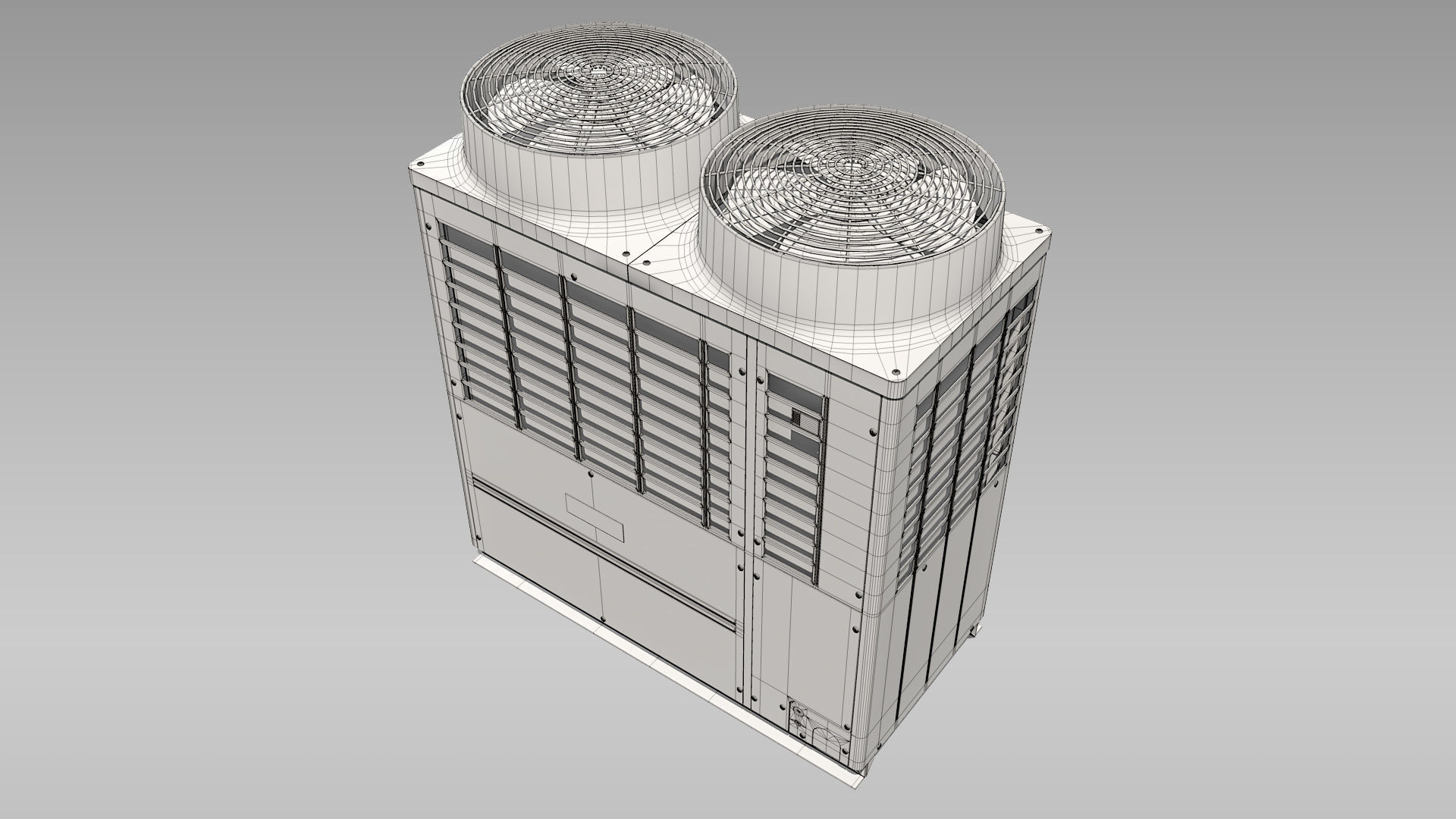 20hp Toshiba Carrier VRF Heat Recovery Outdoor Unit Low-poly 3D model_13