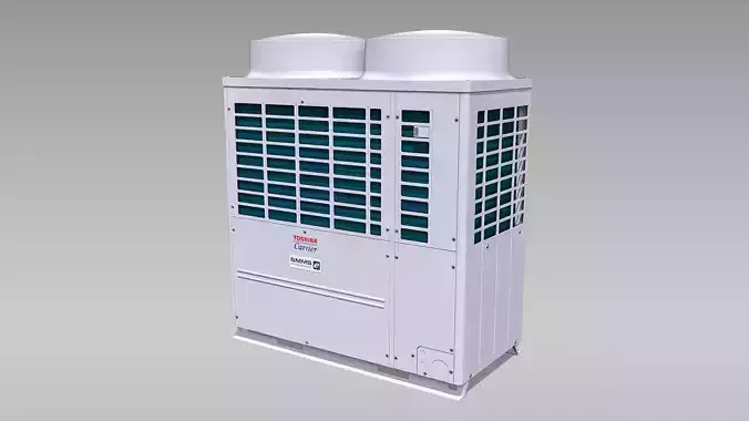 20hp Toshiba Carrier VRF Heat Recovery Outdoor Unit Low-poly 3D model