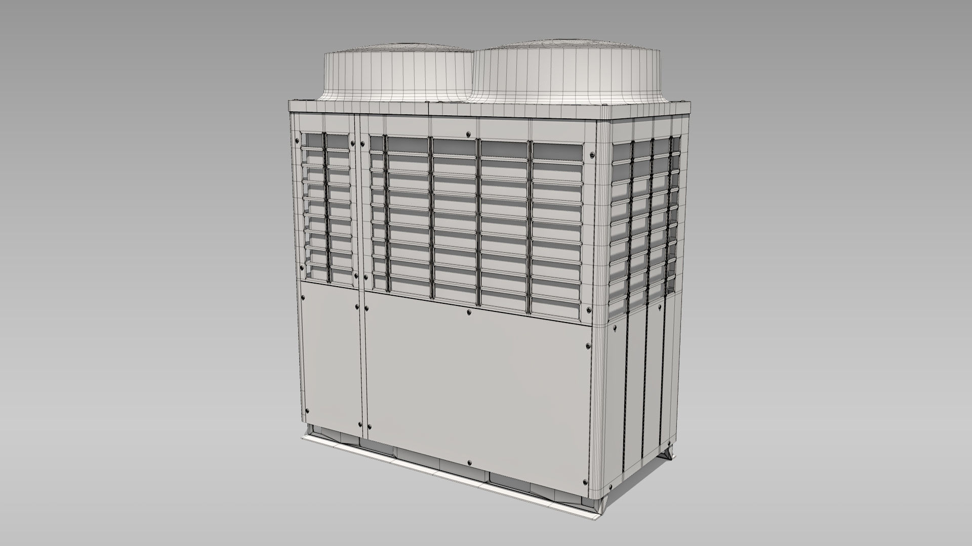 20hp Toshiba Carrier VRF Heat Recovery Outdoor Unit Low-poly 3D model_15