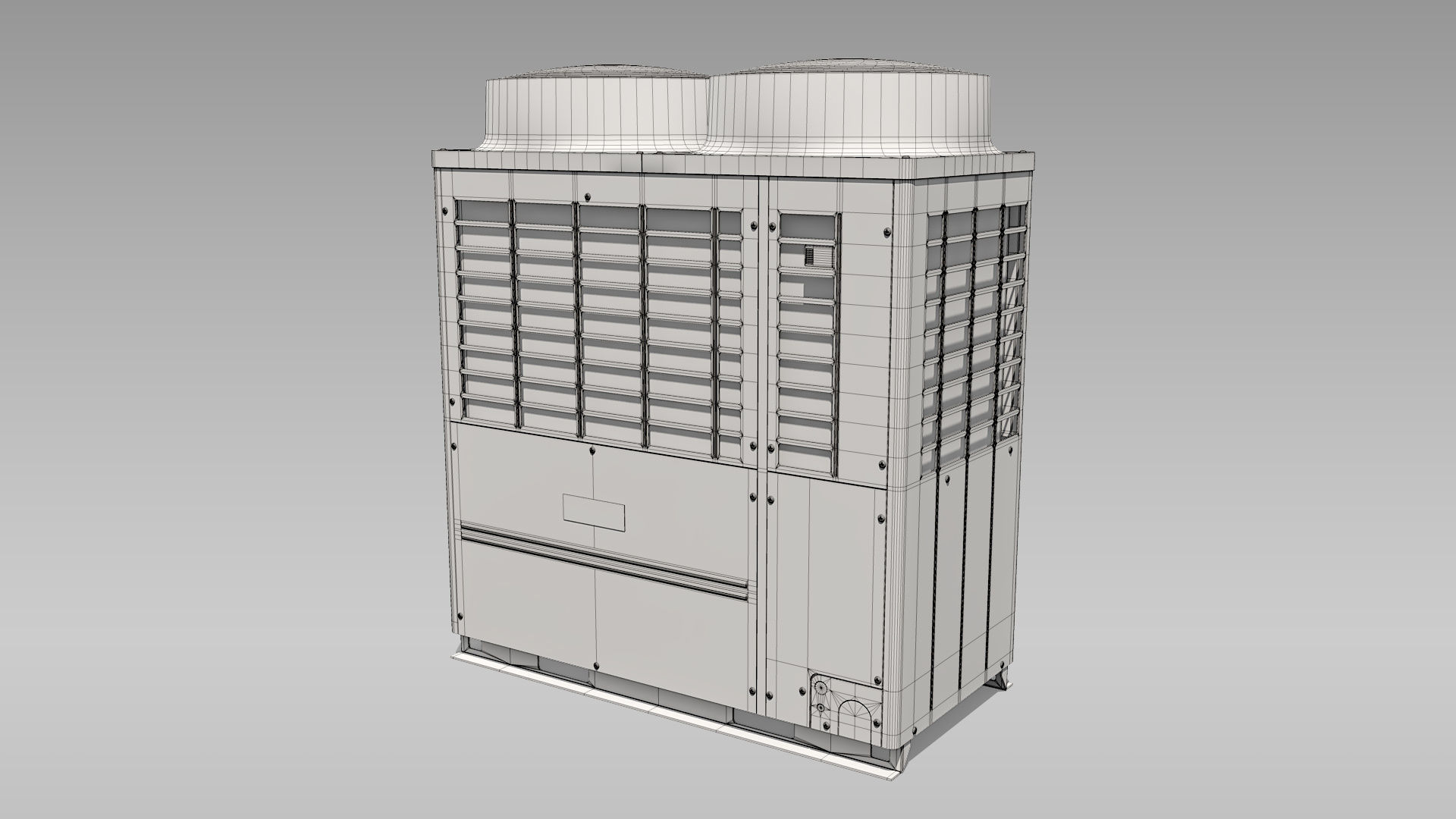 20hp Toshiba Carrier VRF Heat Recovery Outdoor Unit Low-poly 3D model_11