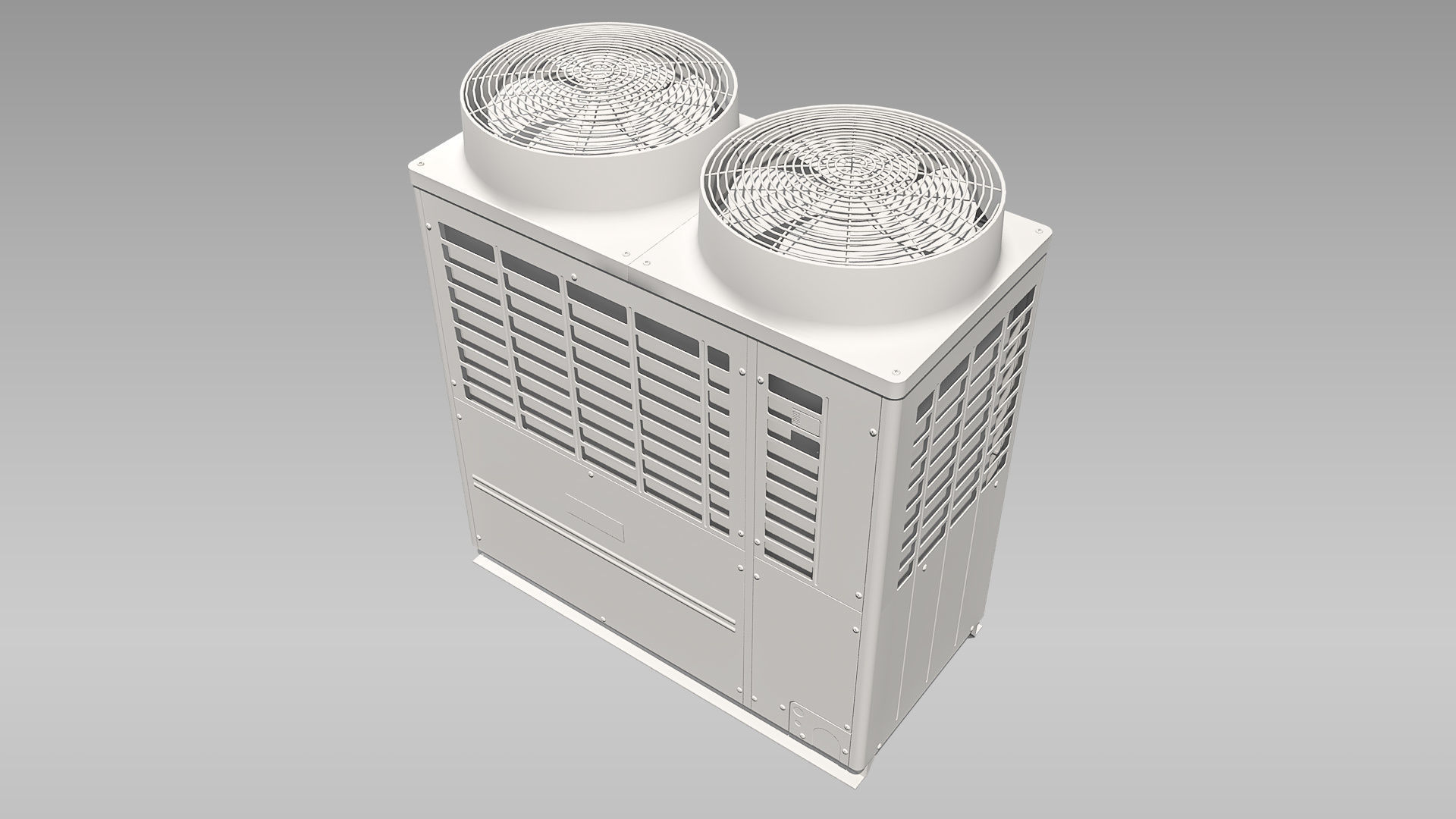 20hp Toshiba Carrier VRF Heat Recovery Outdoor Unit Low-poly 3D model_12