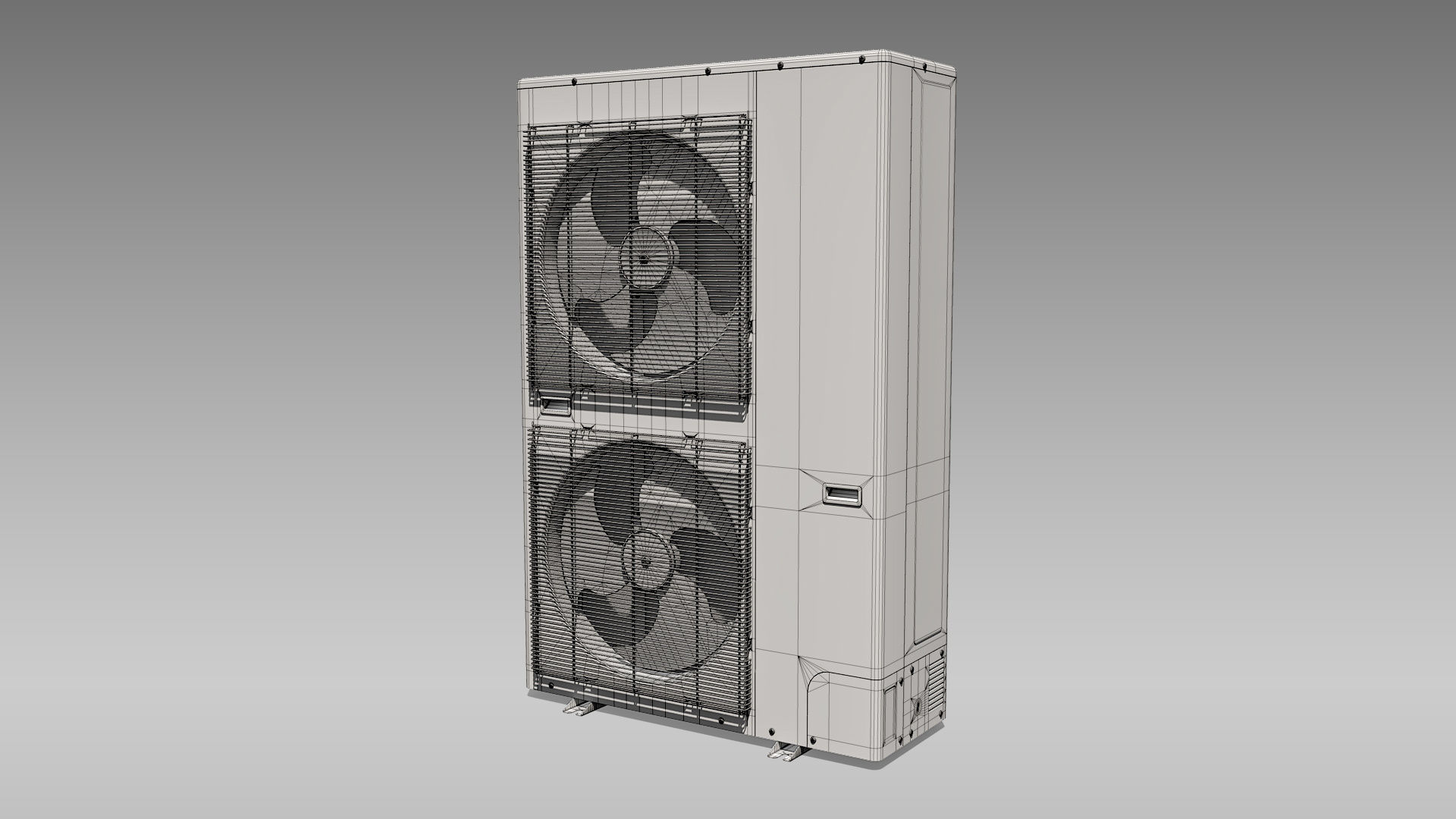 Single-phase Toshiba Carrier VRF Heat Pump Outdoor Unit Low-poly 3D model_12
