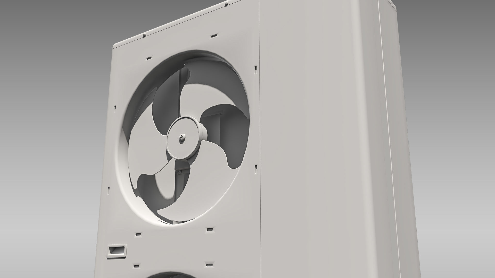 Single-phase Toshiba Carrier VRF Heat Pump Outdoor Unit Low-poly 3D model_13