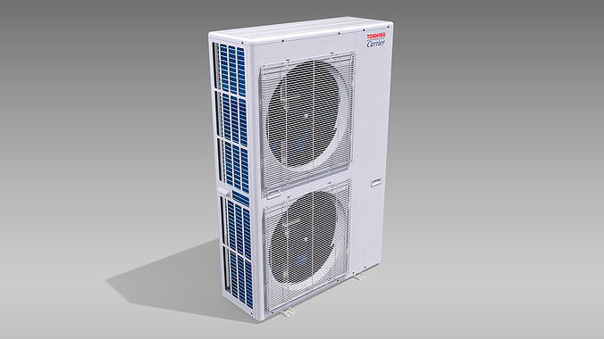 Single-phase Toshiba Carrier VRF Heat Pump Outdoor Unit Low-poly 3D model