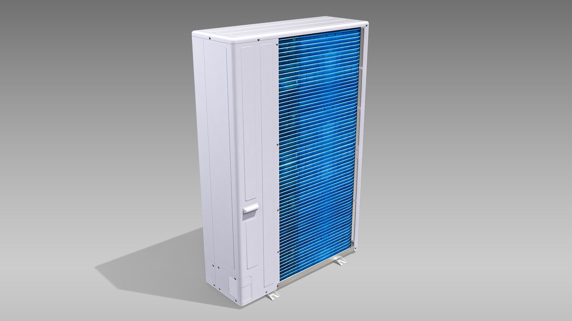 Single-phase Toshiba Carrier VRF Heat Pump Outdoor Unit Low-poly 3D model_9
