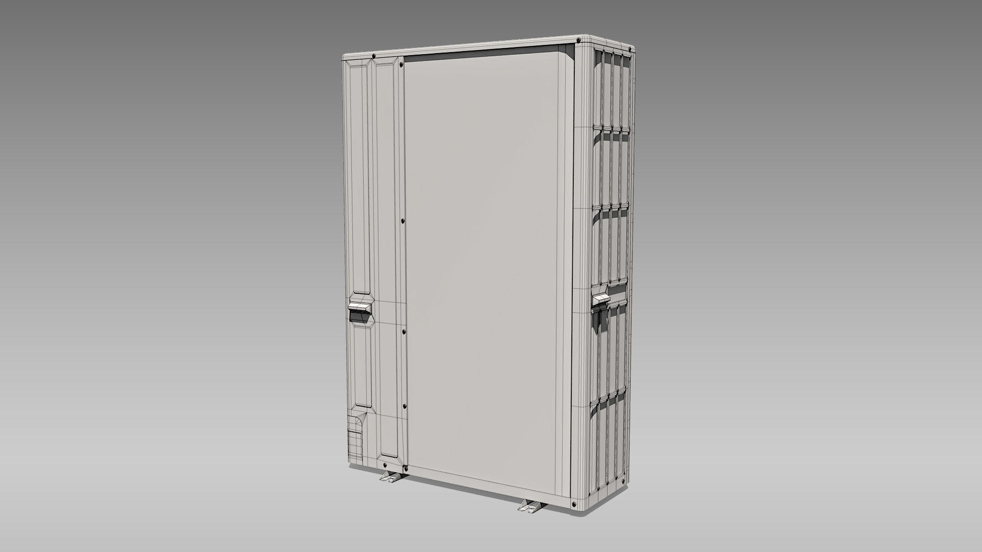 Single-phase Toshiba Carrier VRF Heat Pump Outdoor Unit Low-poly 3D model_16