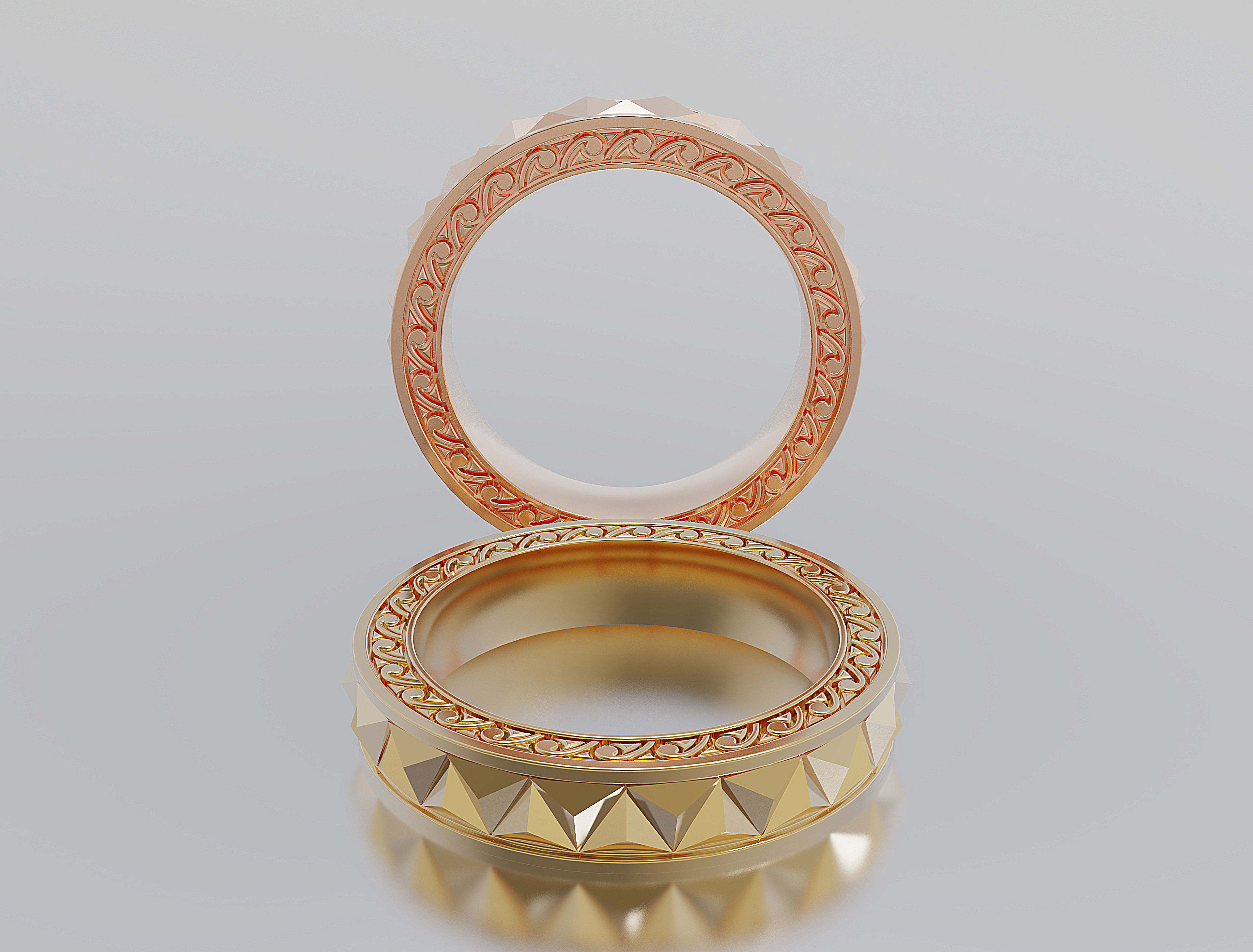 Wedding Ring 3D print model_1
