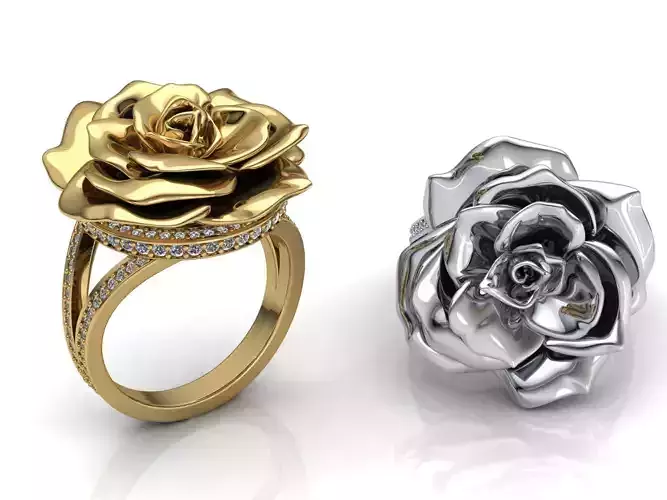 Rose Ring Diamonds