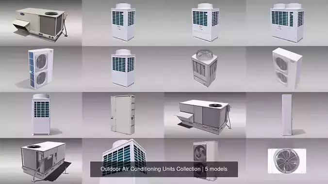 Outdoor Air Conditioning Units Collection