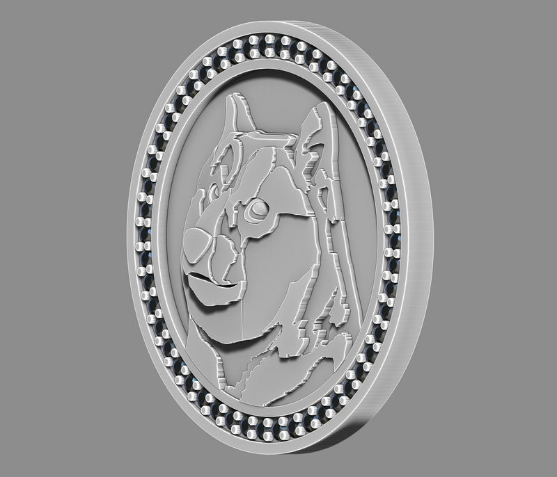 Dogecoin cryptocurrency  3D print model_5