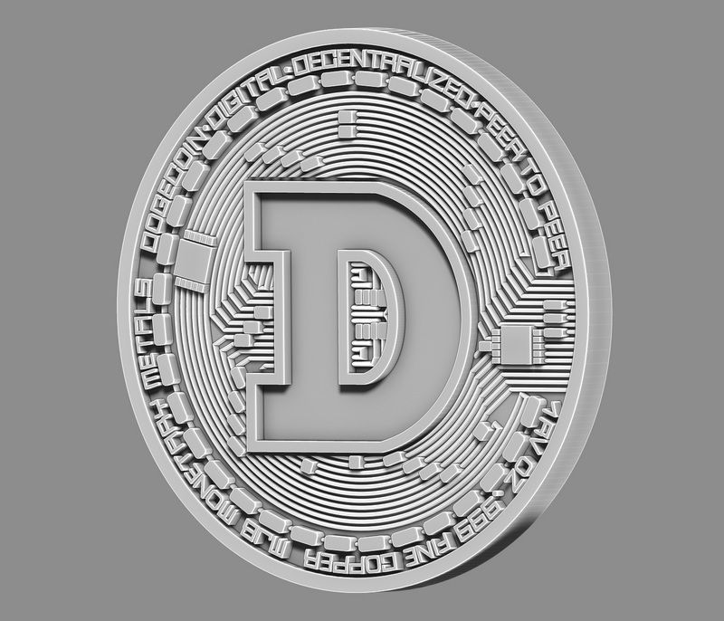Dogecoin cryptocurrency  3D print model_11