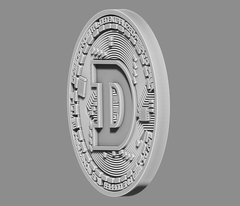 Dogecoin cryptocurrency  3D print model_13