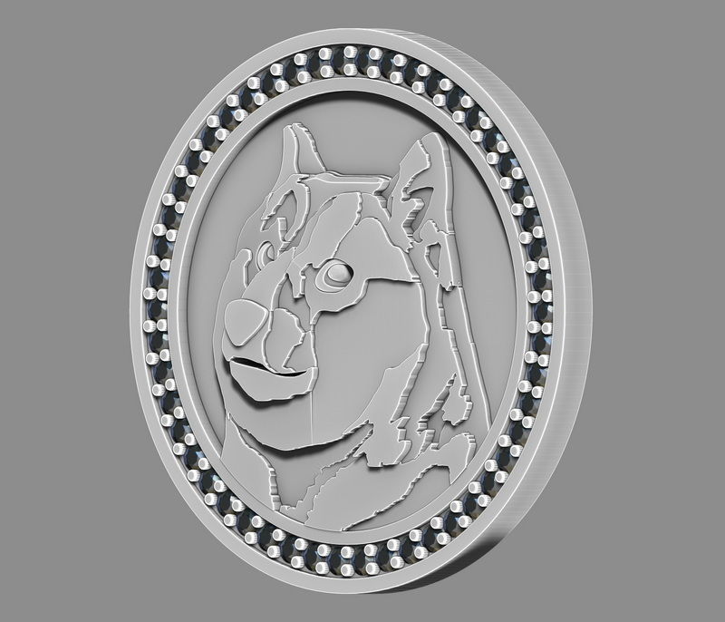 Dogecoin cryptocurrency  3D print model_4