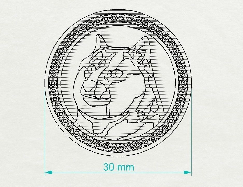Dogecoin cryptocurrency  3D print model_18