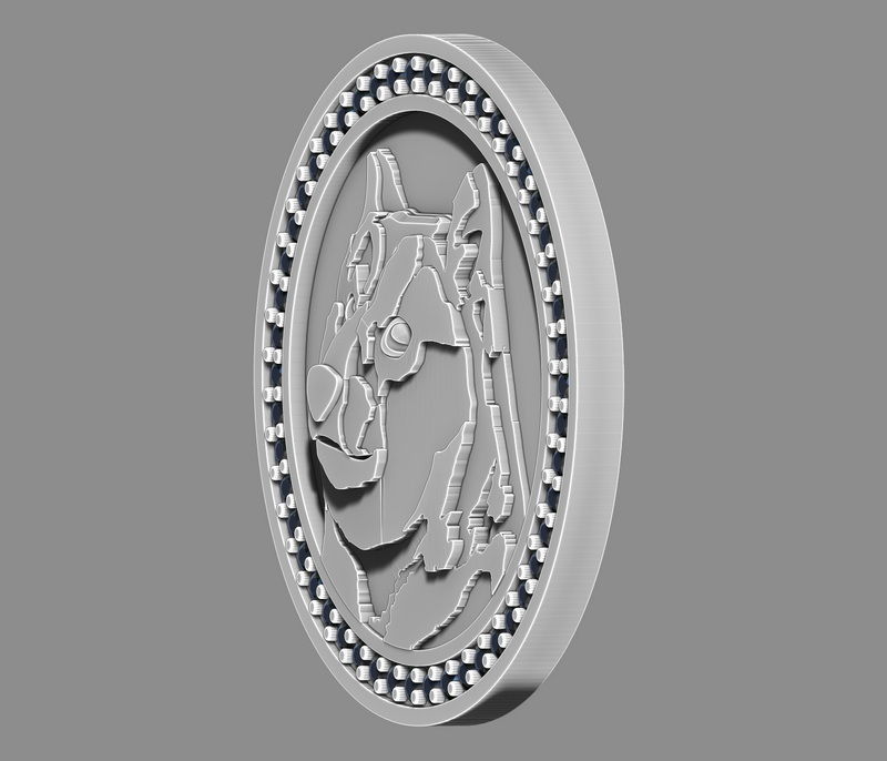 Dogecoin cryptocurrency  3D print model_6