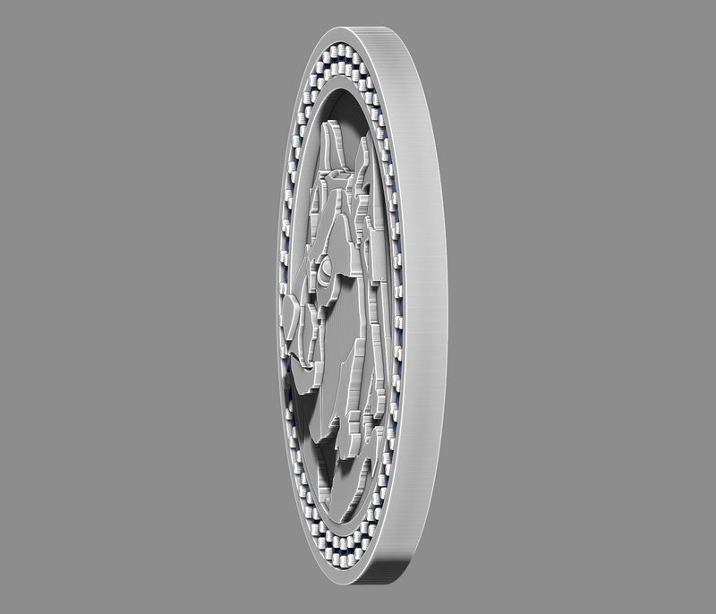 Dogecoin cryptocurrency  3D print model_7