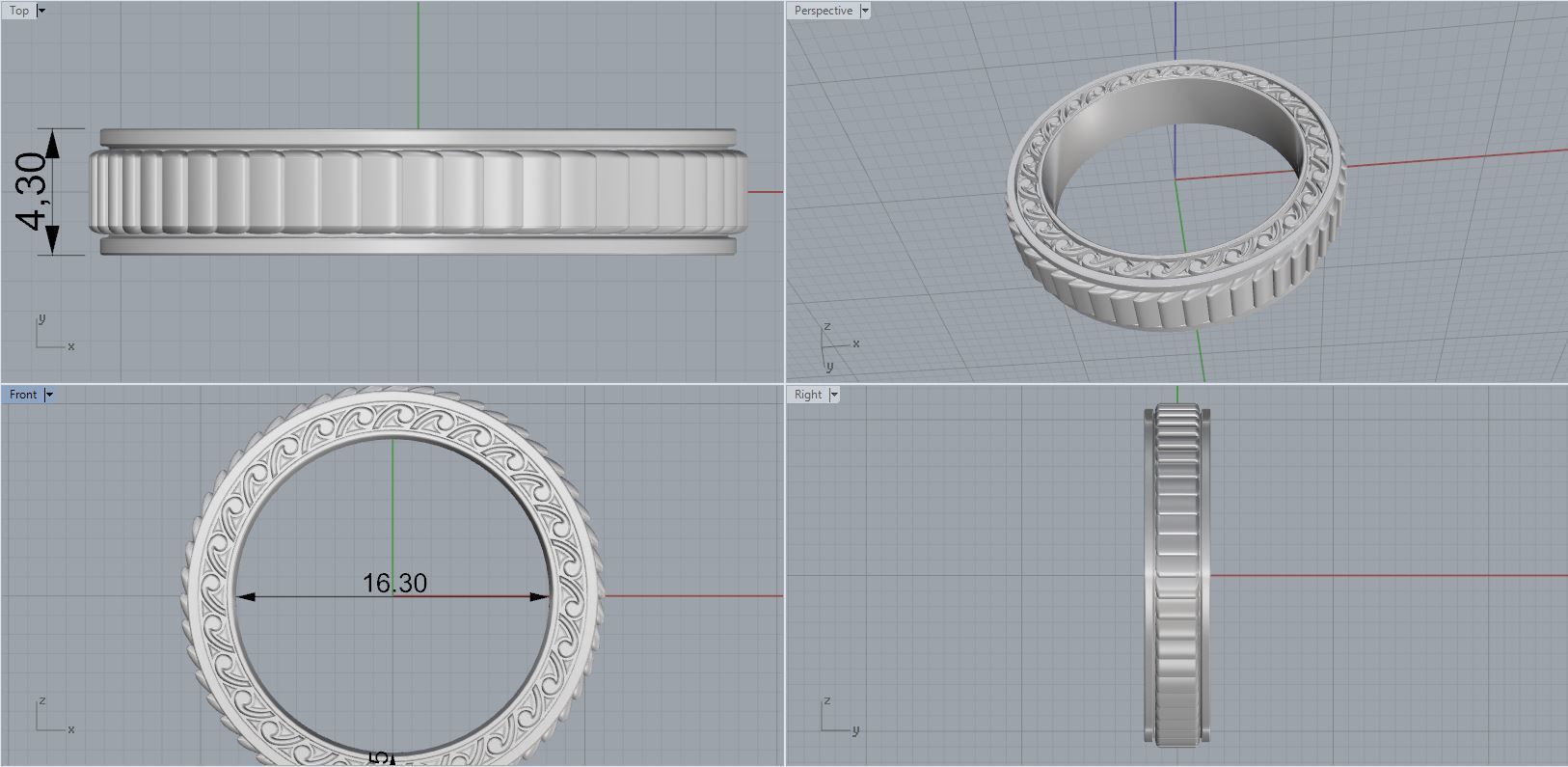 Wedding Ring  3D print model_2