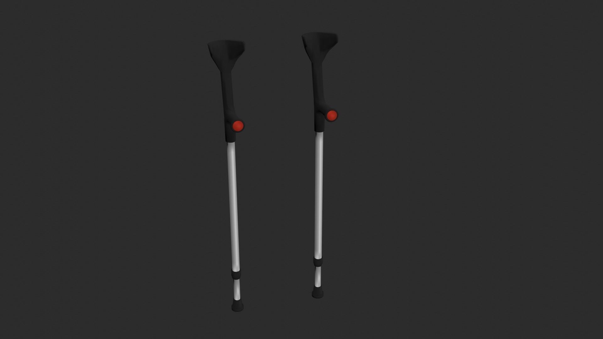Forearm Crutches Low-poly 3D model_17