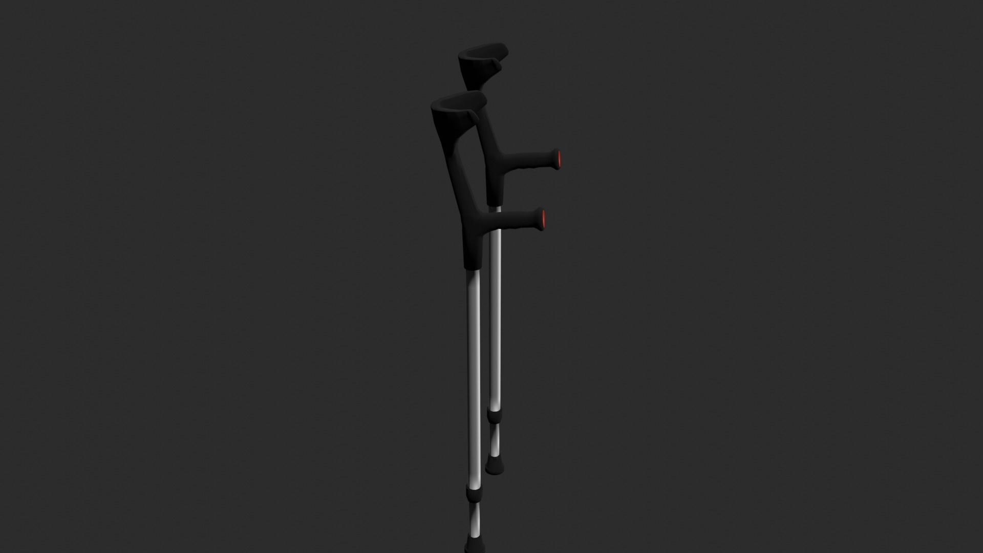 Forearm Crutches Low-poly 3D model_14