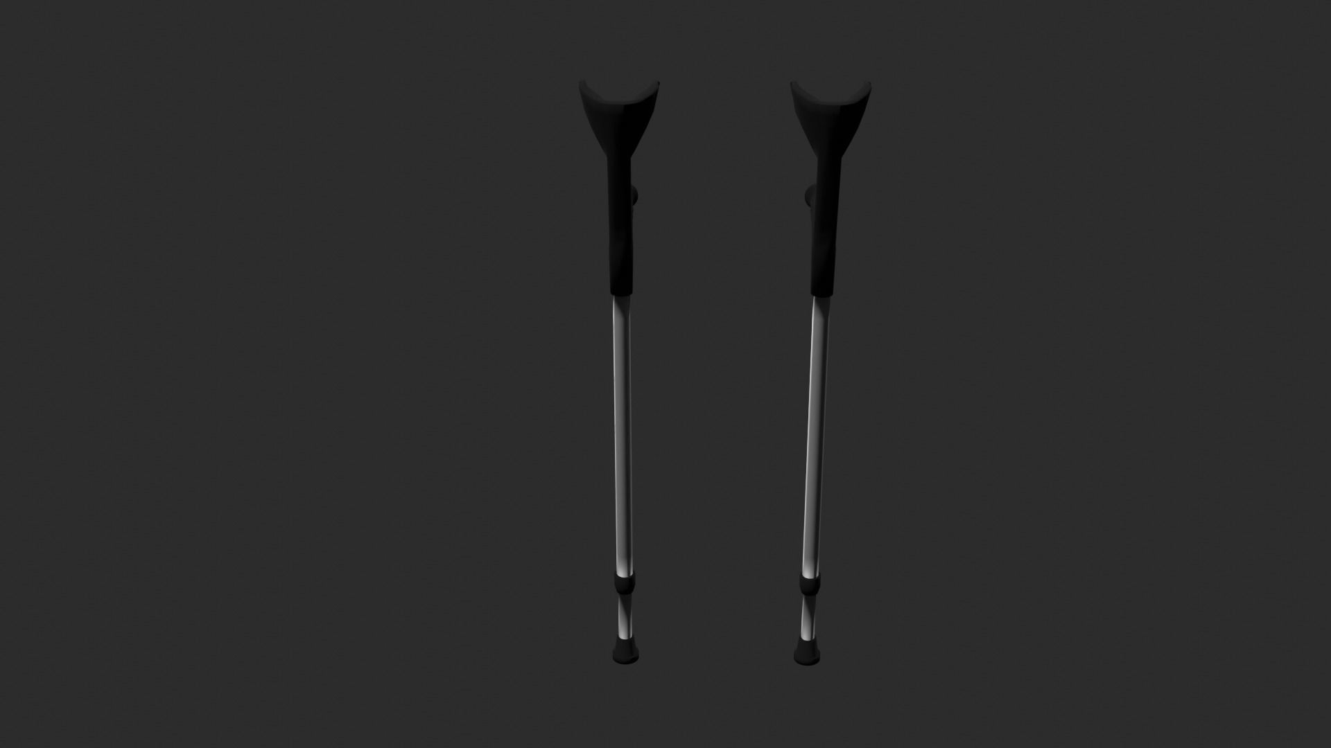 Forearm Crutches Low-poly 3D model_8
