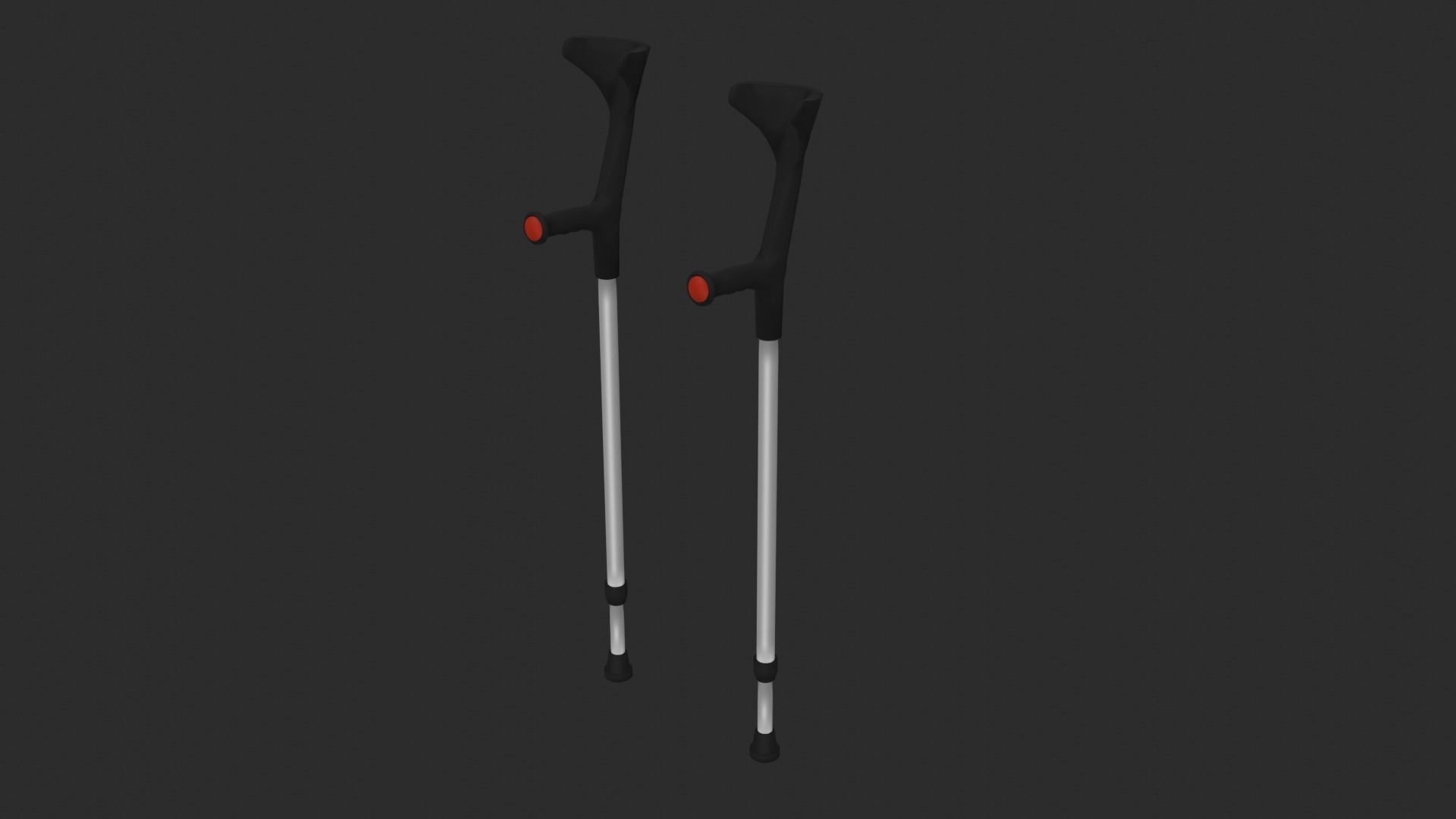 Forearm Crutches Low-poly 3D model_22