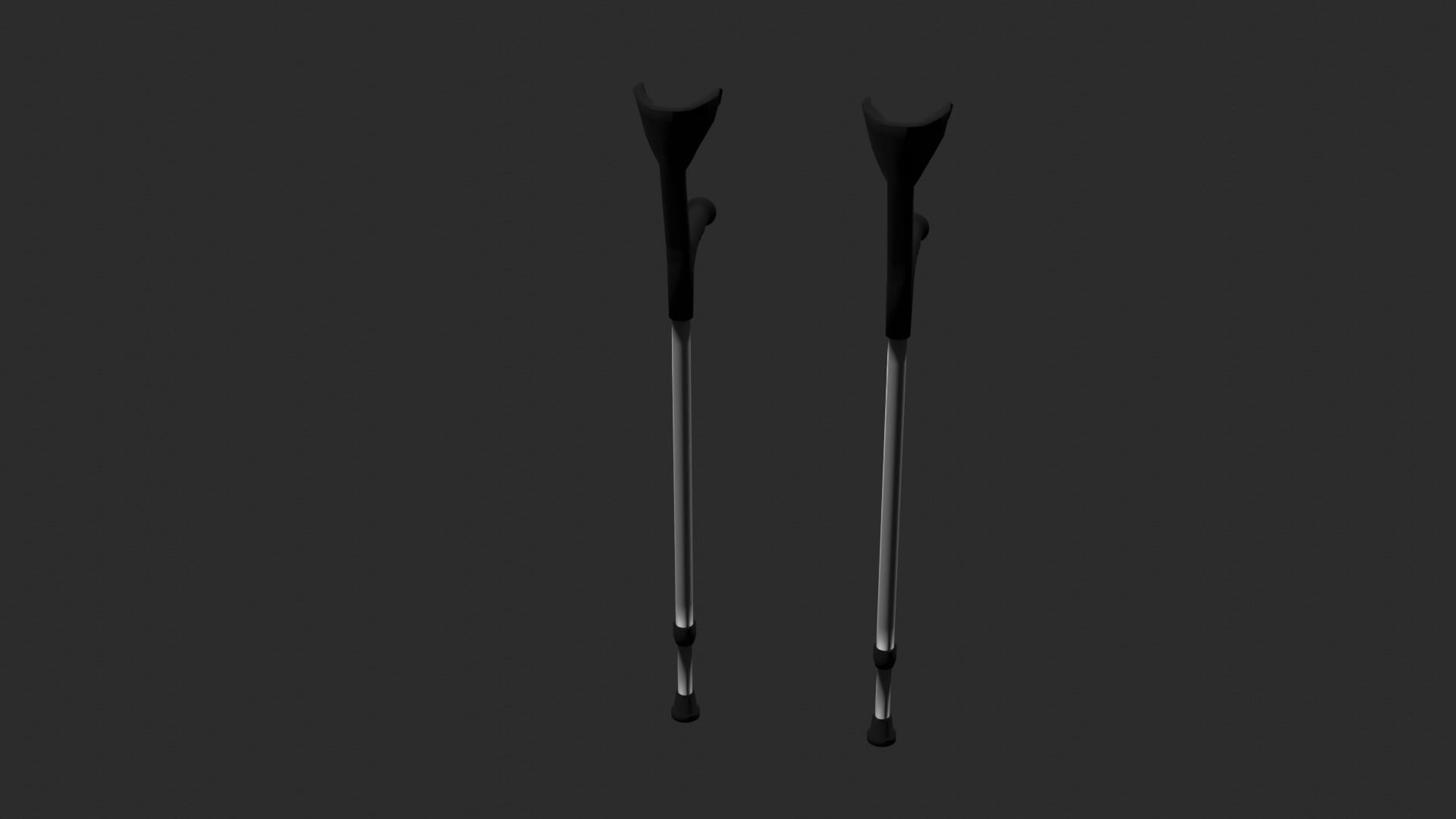 Forearm Crutches Low-poly 3D model_9
