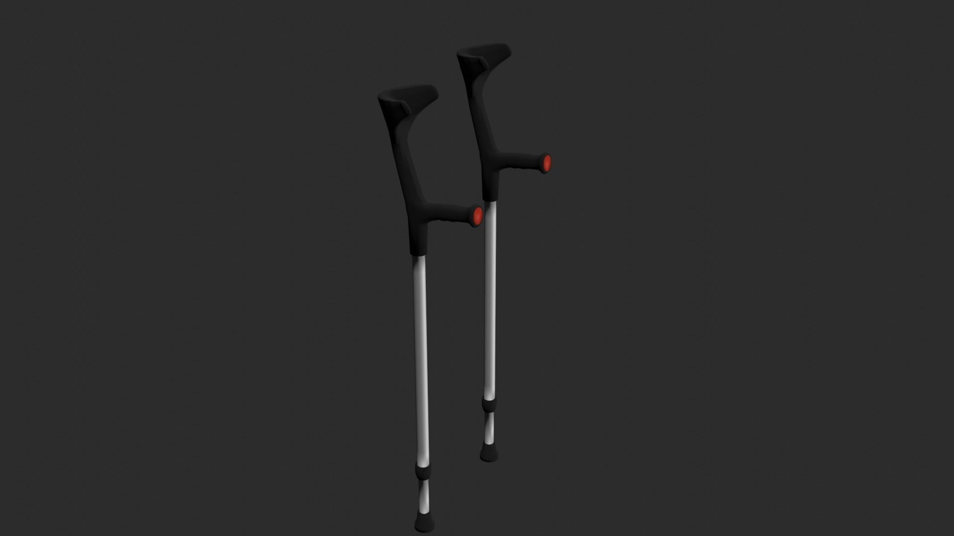 Forearm Crutches Low-poly 3D model_15