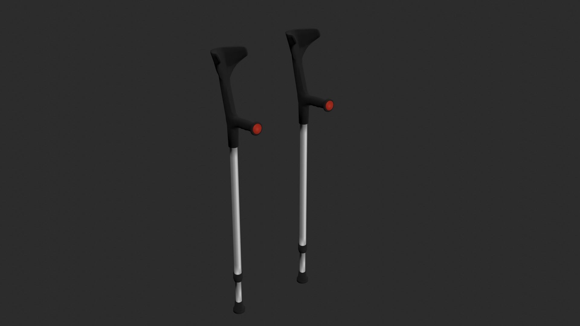 Forearm Crutches Low-poly 3D model_16