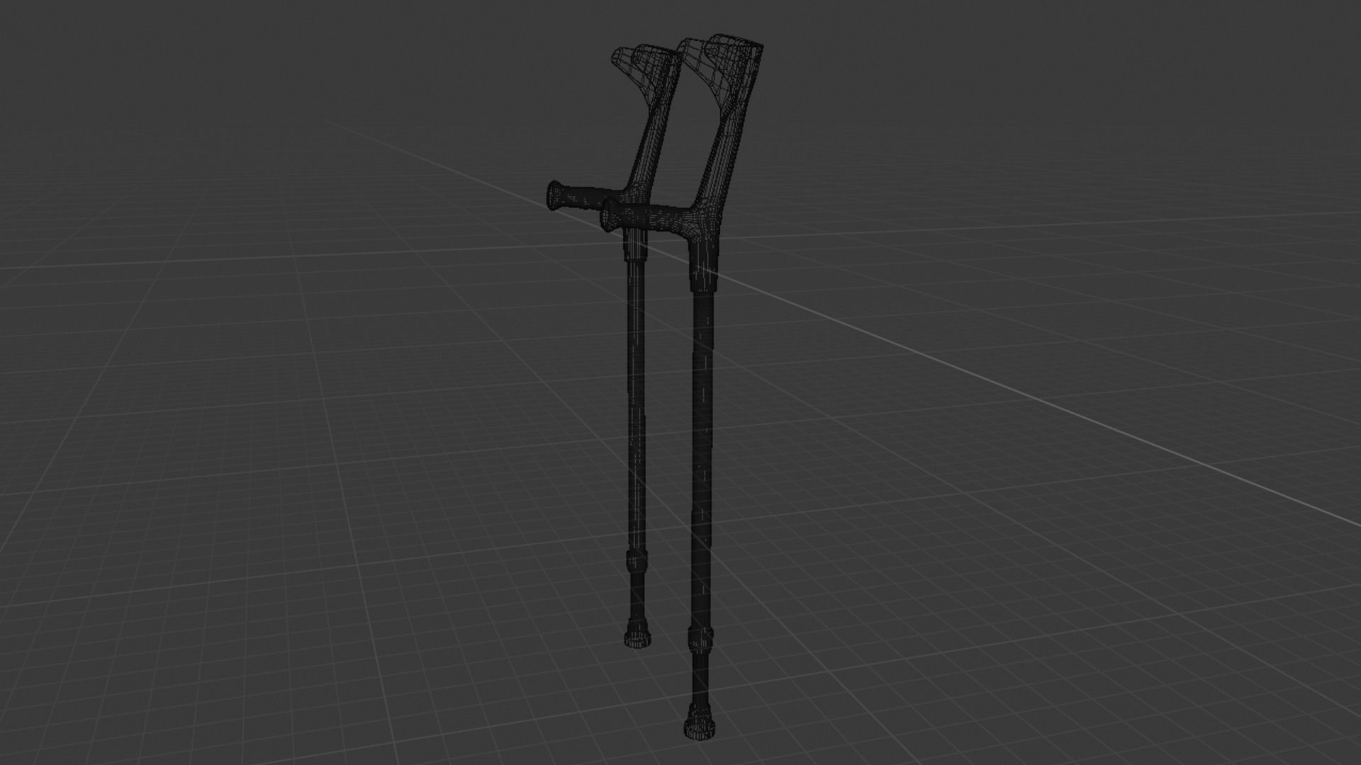 Forearm Crutches Low-poly 3D model_27