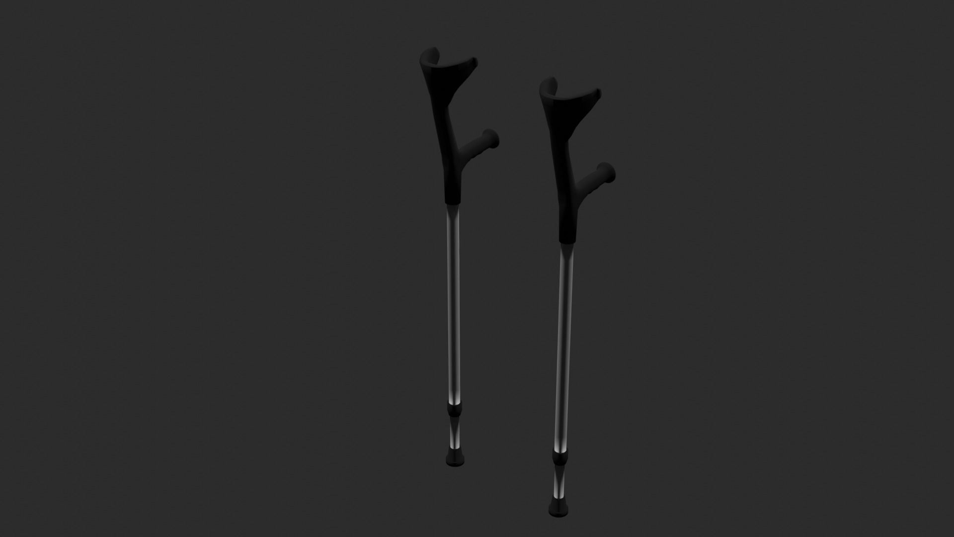 Forearm Crutches Low-poly 3D model_11