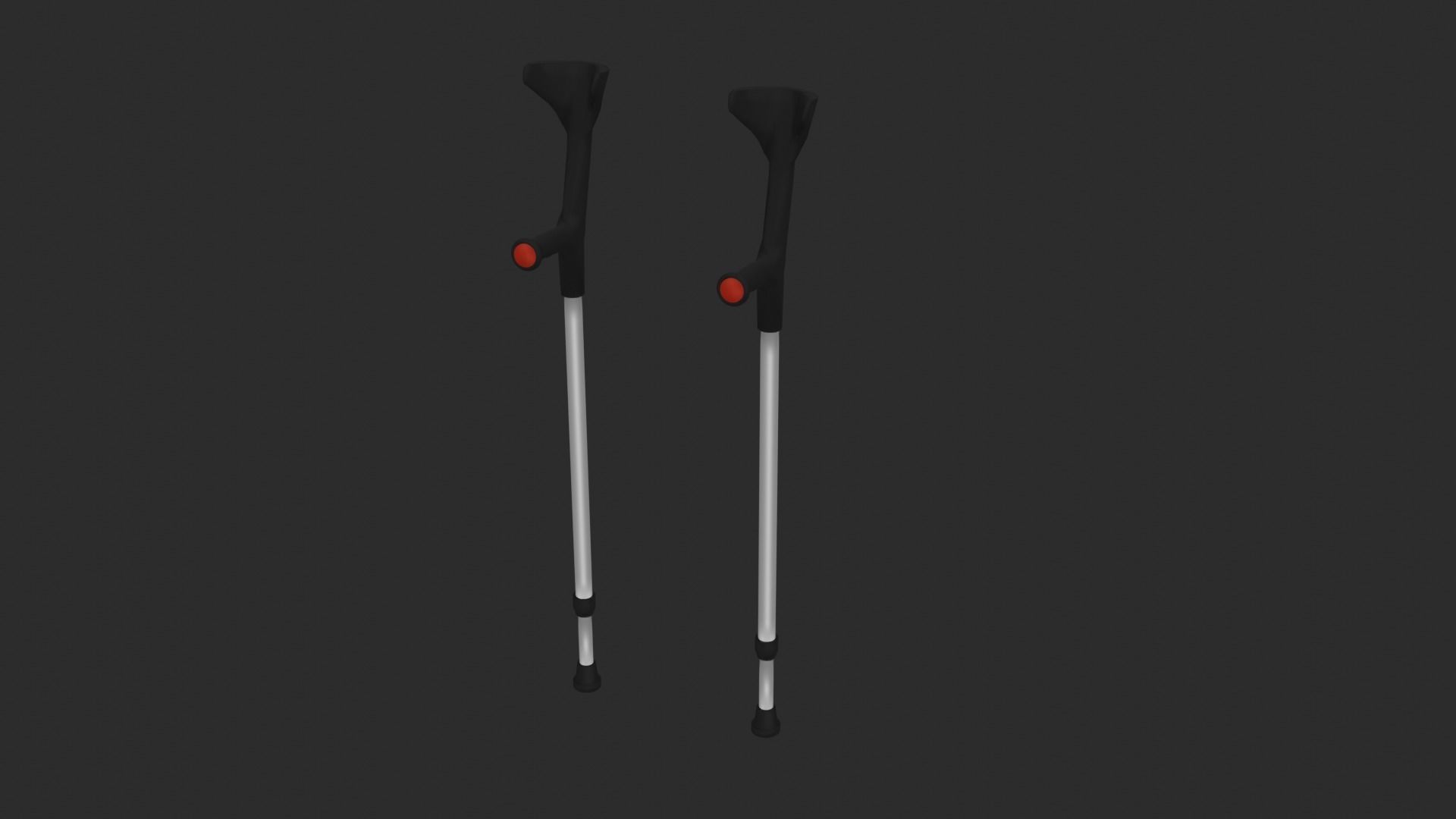 Forearm Crutches Low-poly 3D model_18