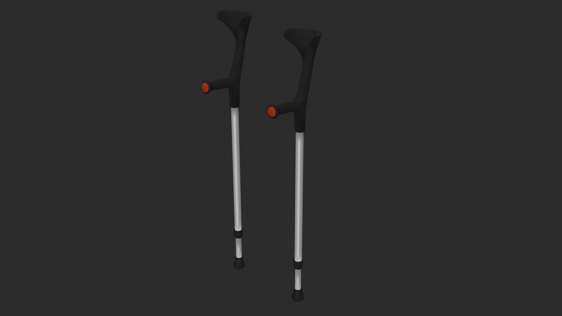 Forearm Crutches Low-poly 3D model_23