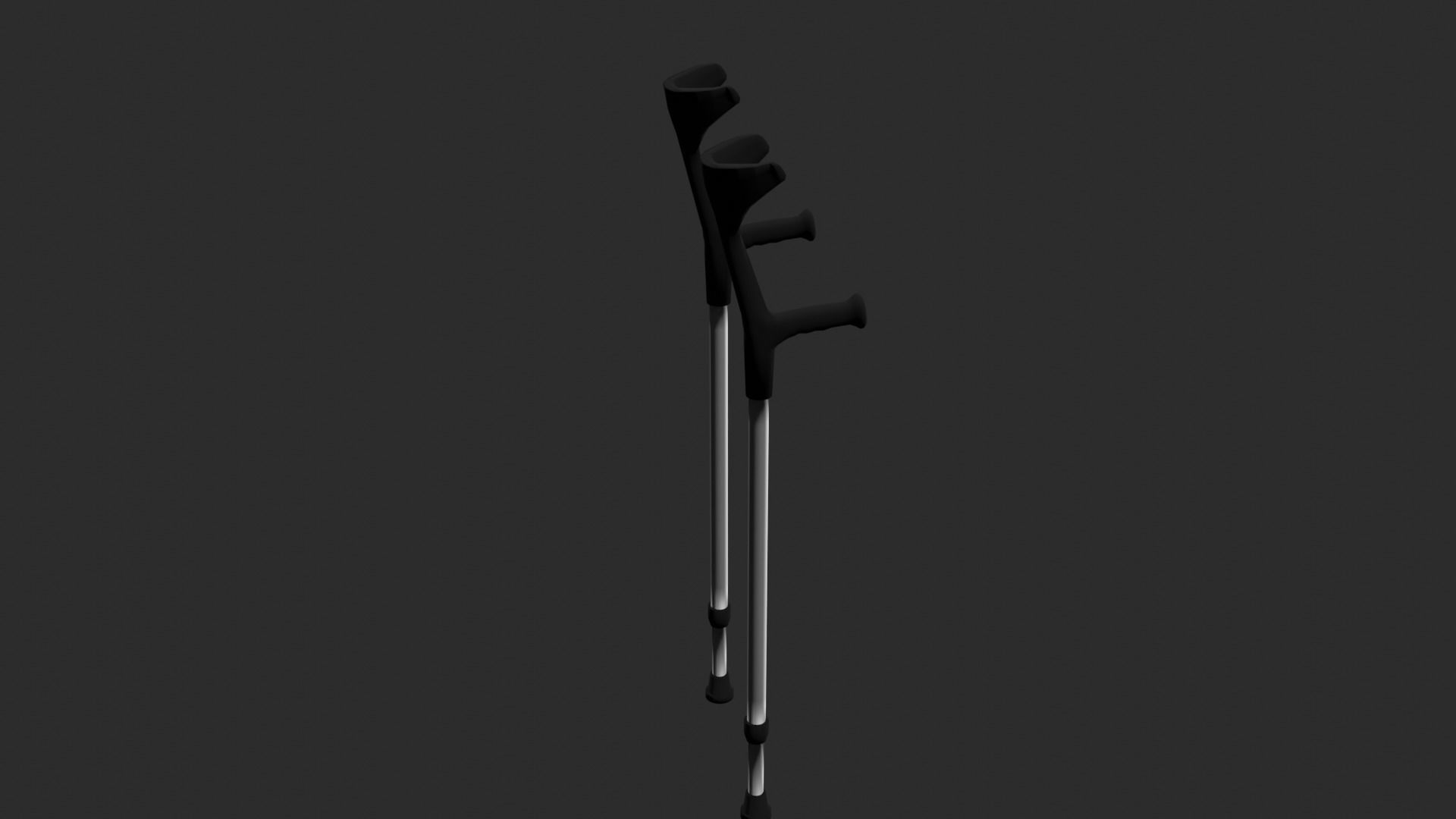 Forearm Crutches Low-poly 3D model_13