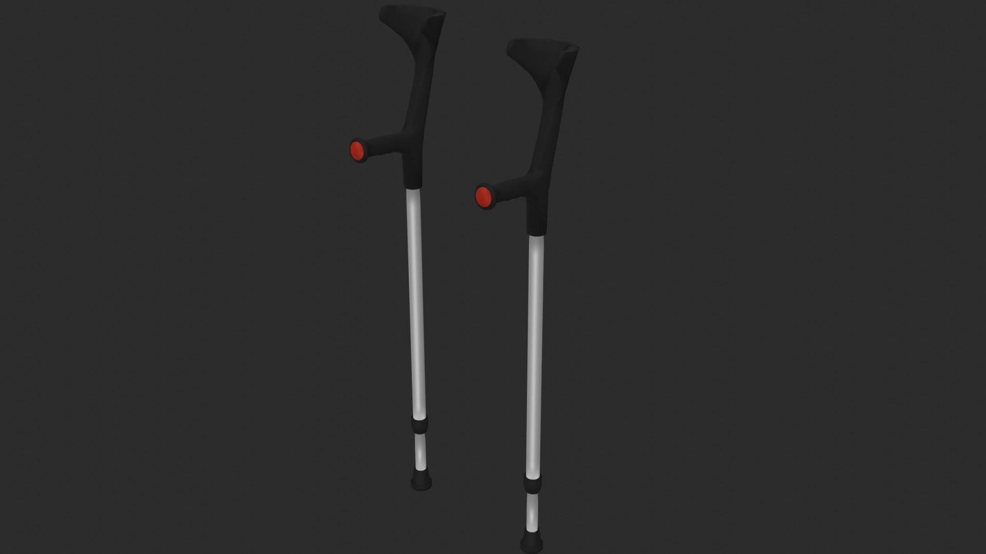 Forearm Crutches Low-poly 3D model_26
