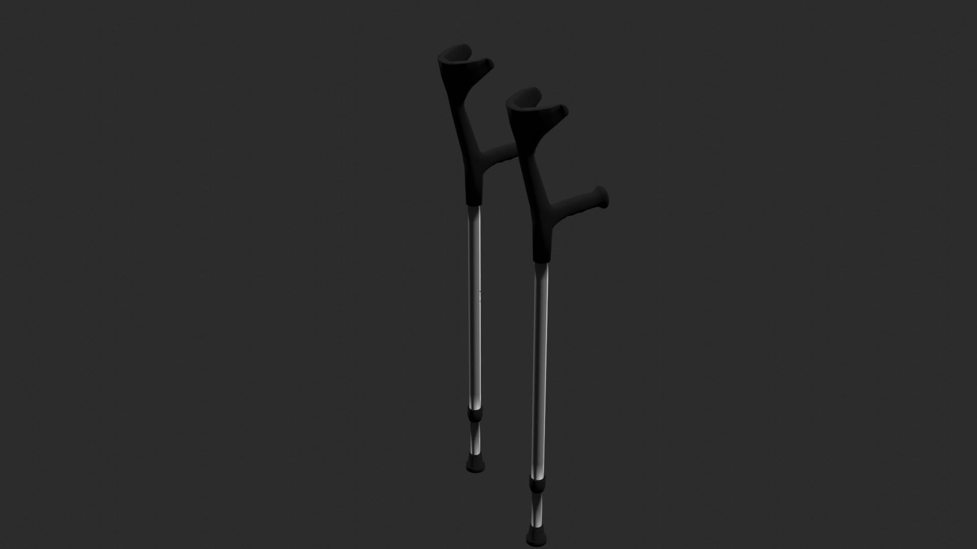 Forearm Crutches Low-poly 3D model_12