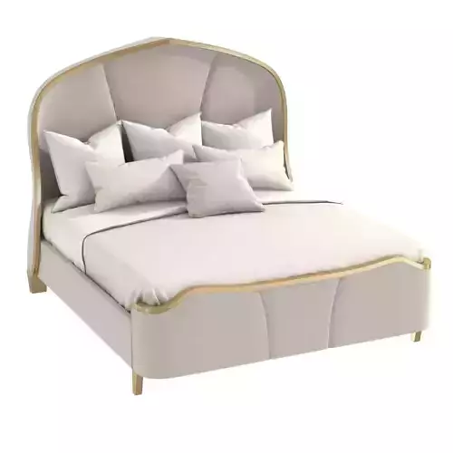 Michael Amini AICO MALIBU CREST Cal King Curved Panel Bed 3D model