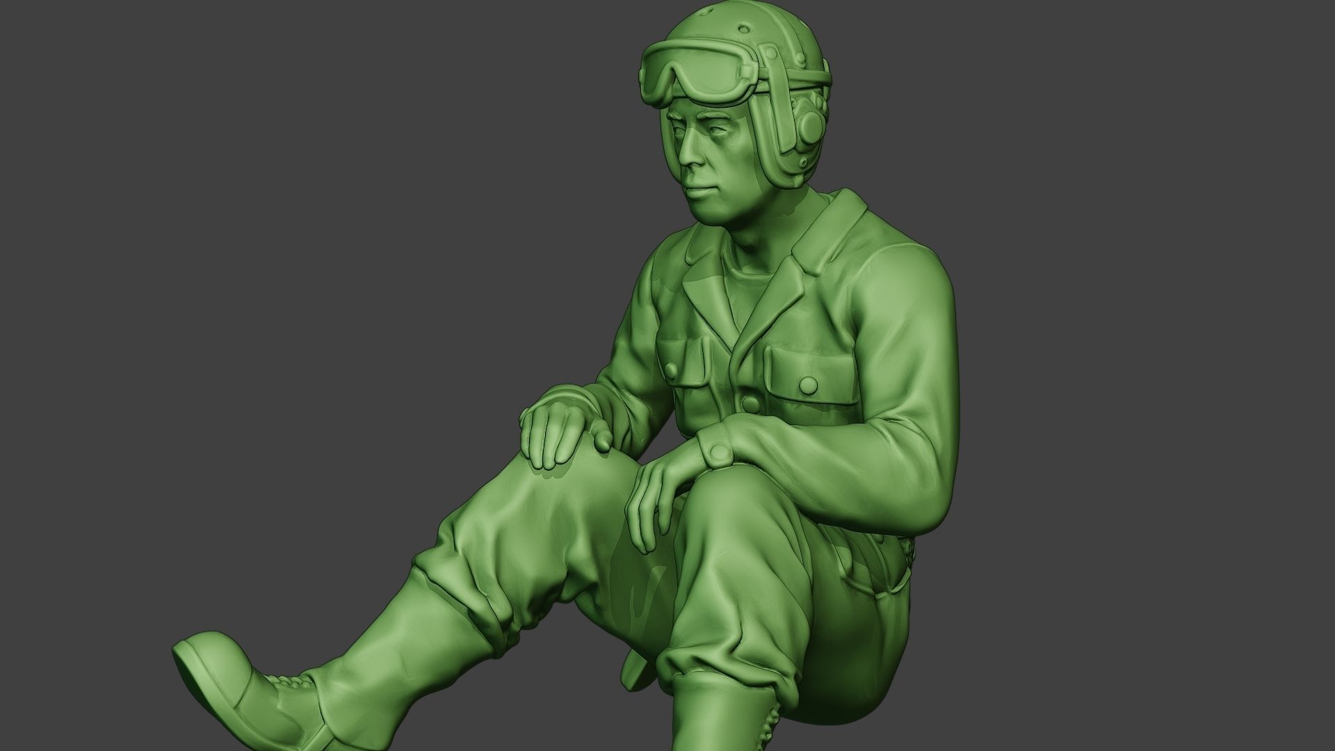 American Tank Crew unit ww2 Sit5 ATC1 3D print model_27
