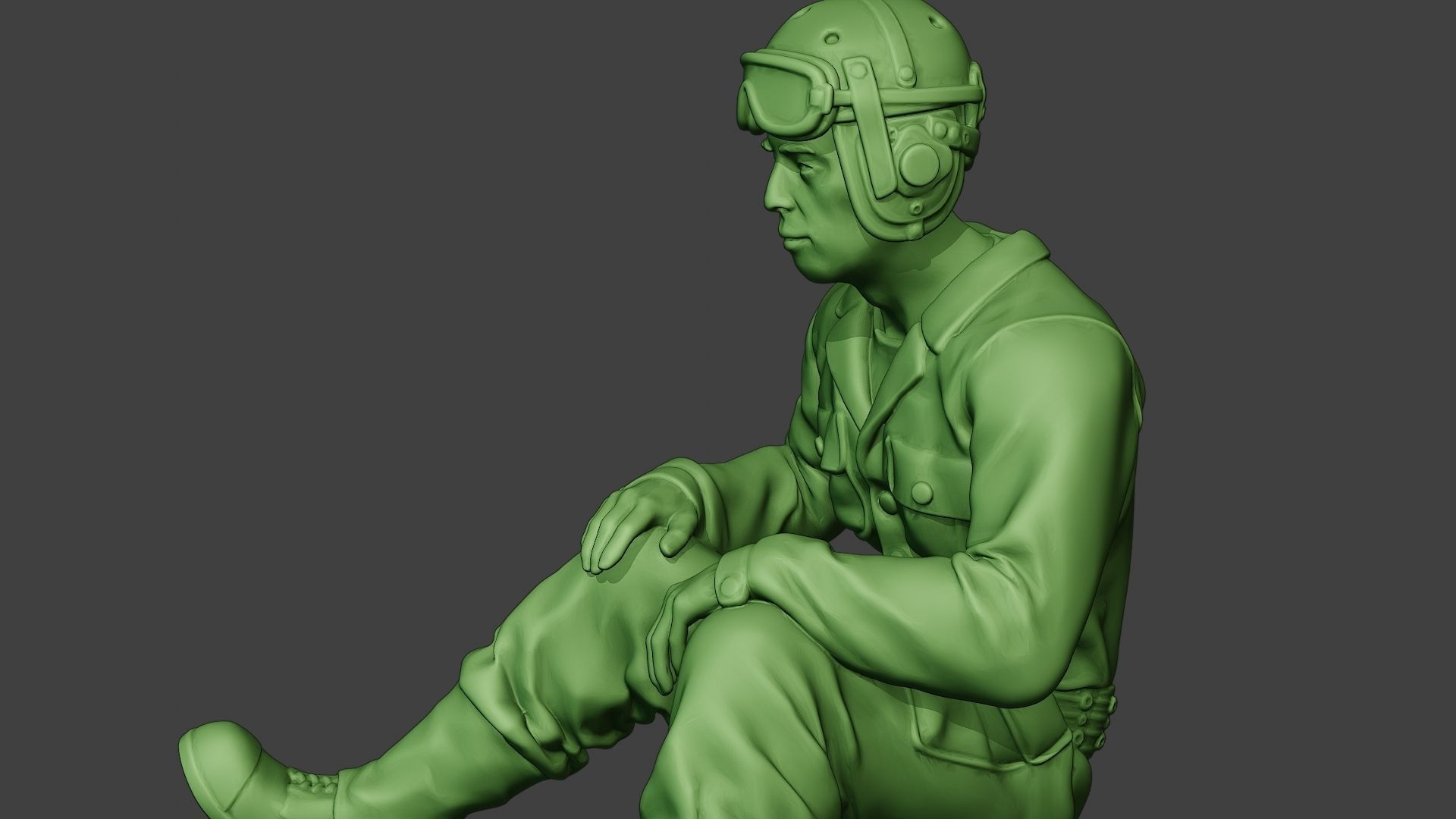 American Tank Crew unit ww2 Sit5 ATC1 3D print model_18