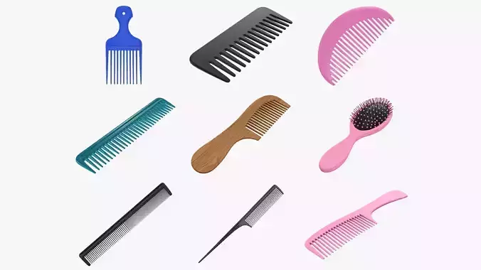 Hair combs 3D Model Collection