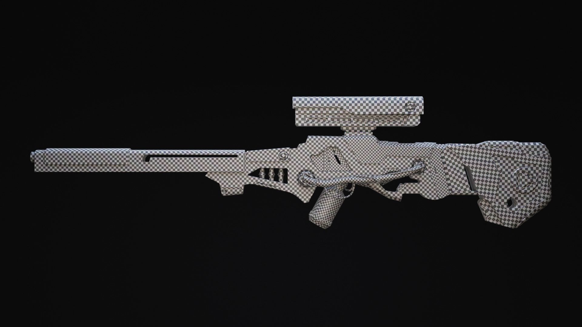 Zyphon Rifle Scifi Game Ready Low-poly 3D model_2