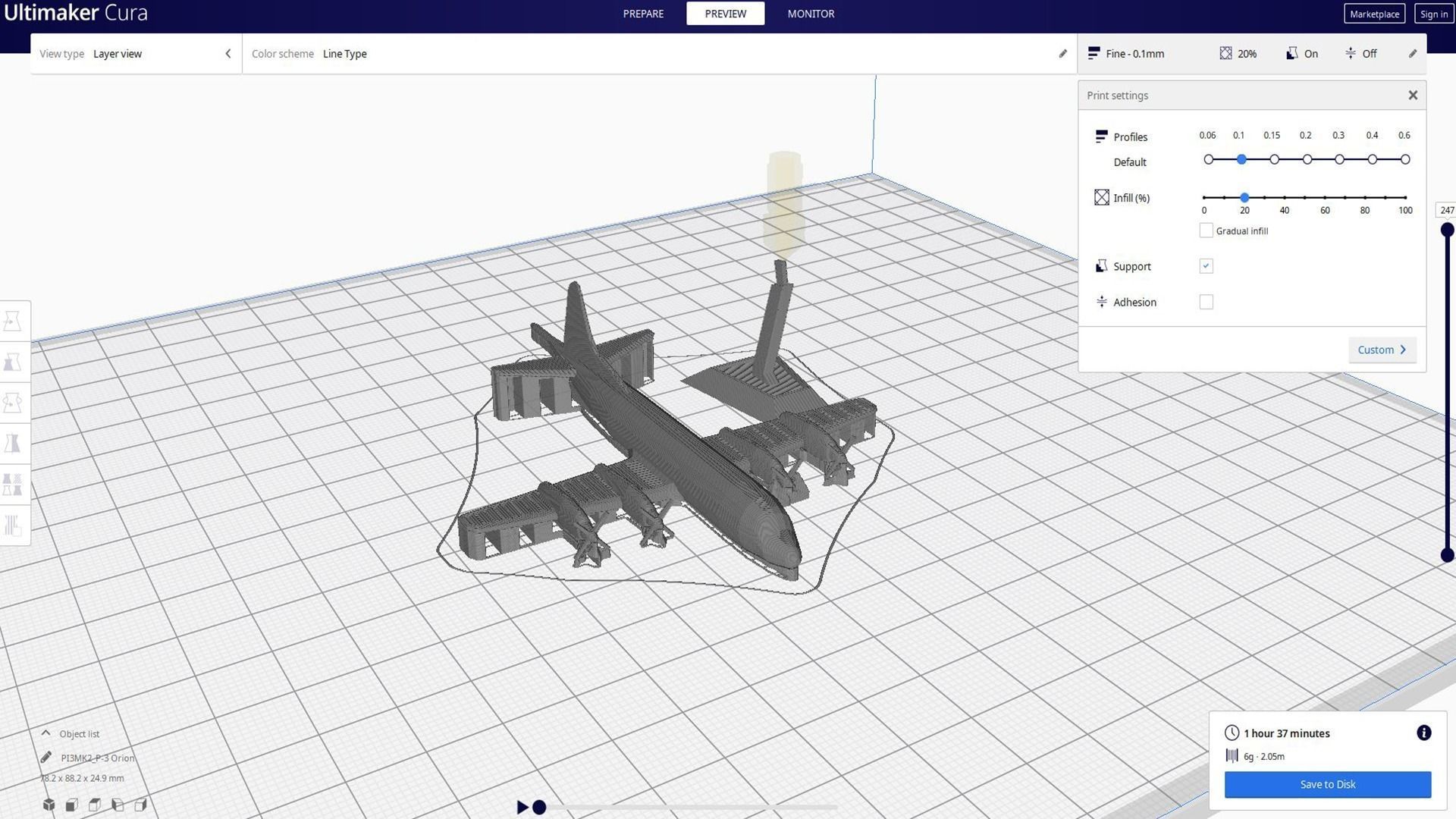 P-3 Orion  3D print model_7