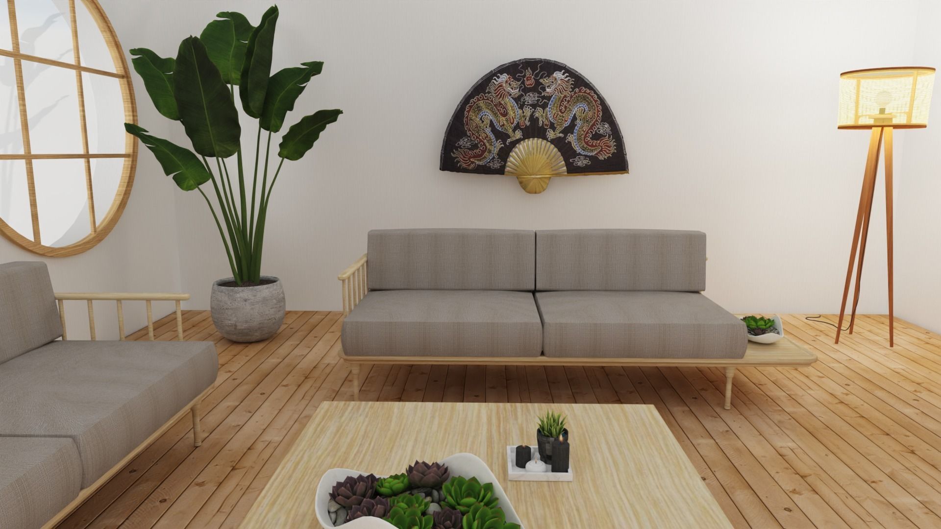 Three Living rooms in one package 3D Model Collection_15