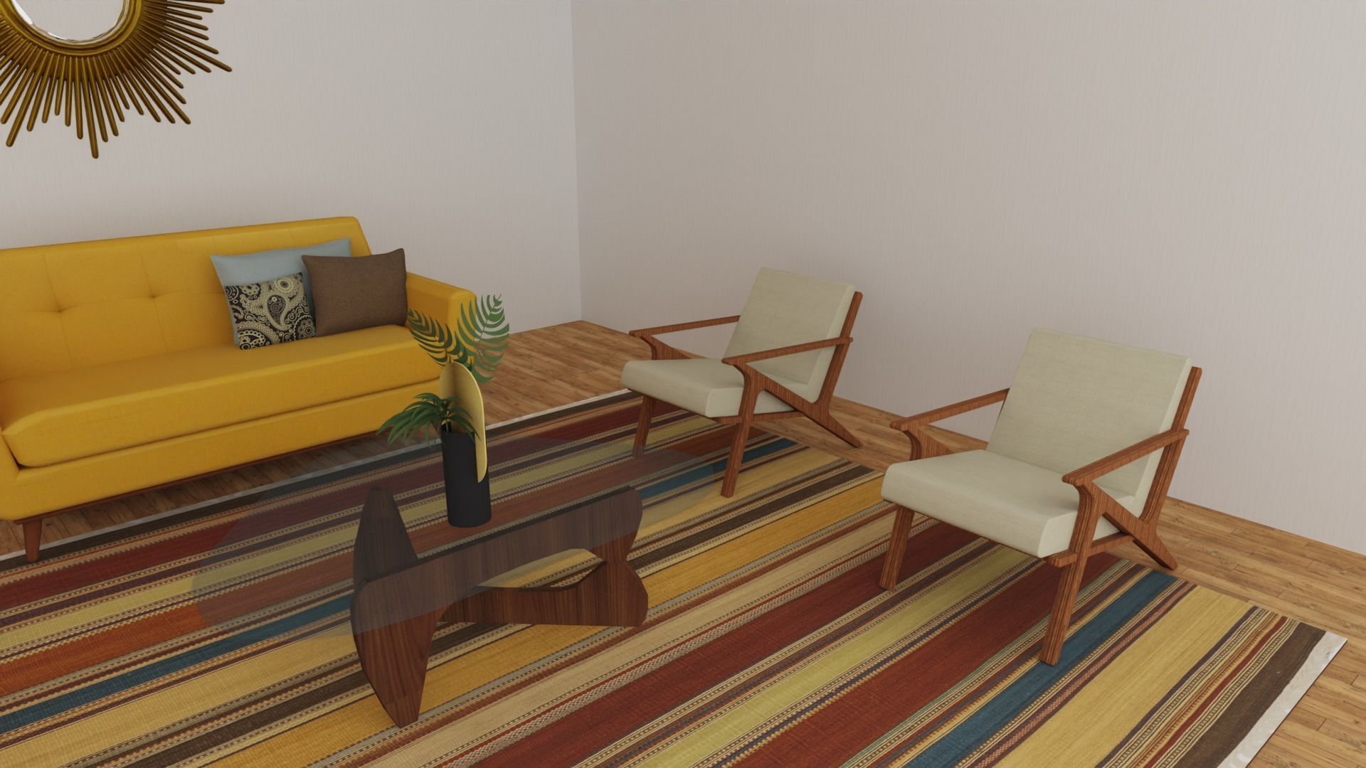 Three Living rooms in one package 3D Model Collection_14