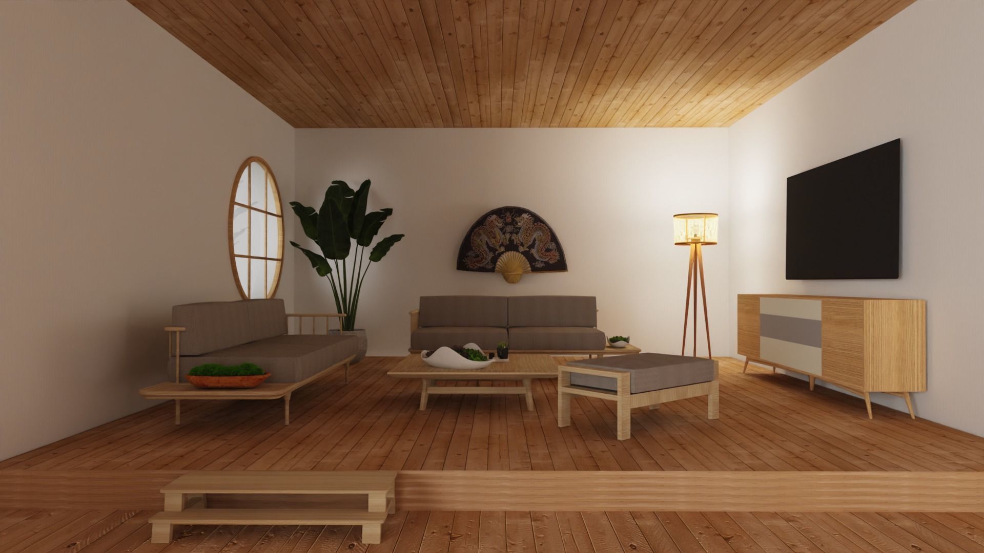 Three Living rooms in one package 3D Model Collection_20