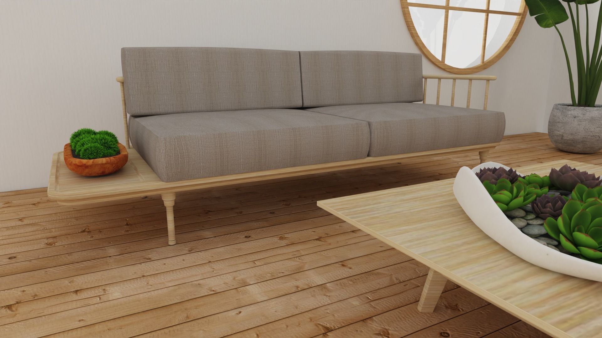 Three Living rooms in one package 3D Model Collection_16